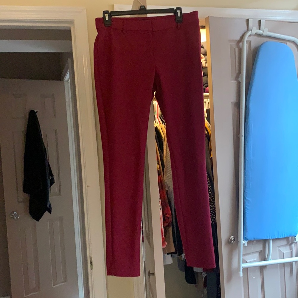 Red work pants